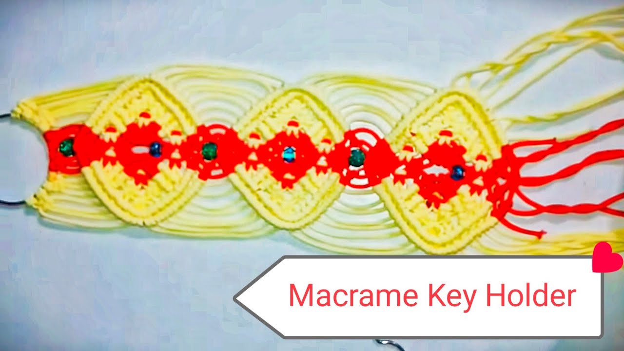 मॅक्रम से बना हुआ बहुत इझी Key होल्डरl Macrame Key Holder. - YouTube