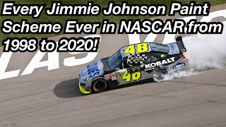 Every Jimmie Johnson Paint Scheme Ever In Nascar From 1998 To 2020