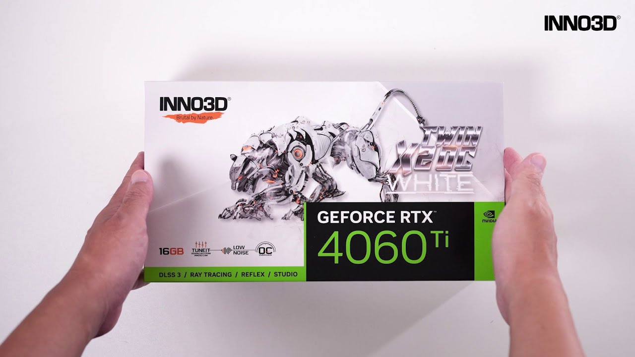 INNO3D GeForce RTX 4060 Ti 16GB TWIN X2 OC WHITE グラフィックボード 白グラボ