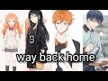 way back home (ft.hinata genderband,Hinata, Kageyama genderband and Kageyama