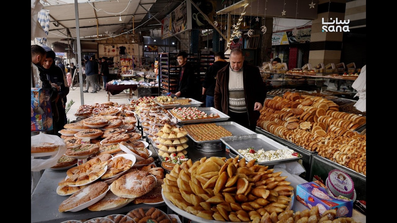 مشاهد من حركة الأسواق في مدينة دوما بريف دمشق قُبيل موعد إفطار