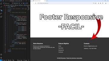 Cómo hacer un Footer Profesional con HTML y CSS - Tutorial Completo - Facil - Sencillo