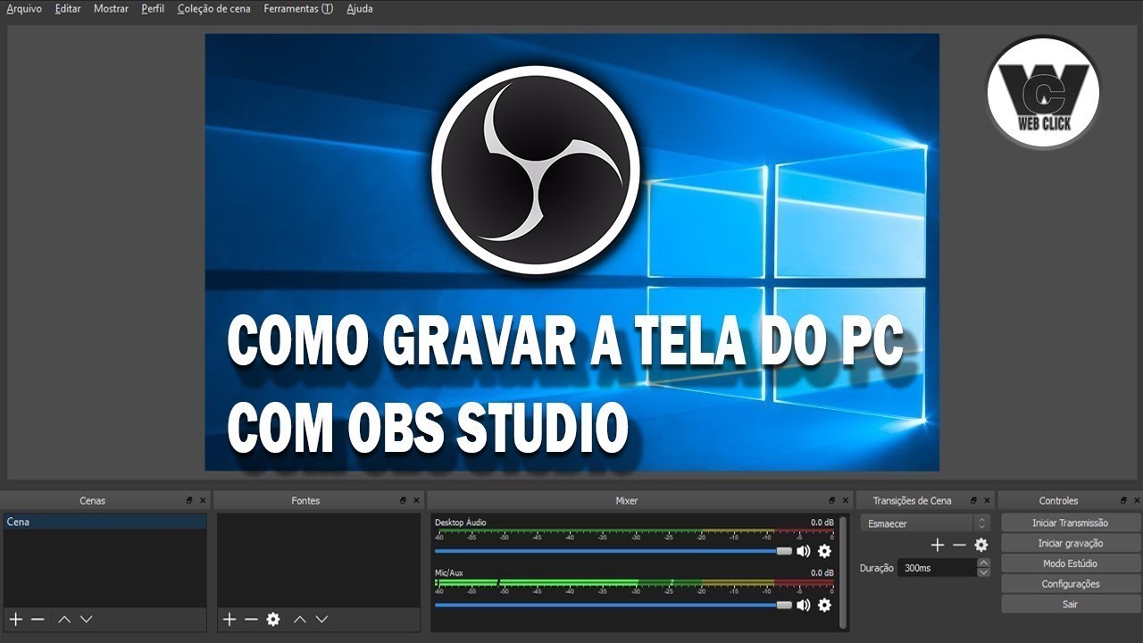Operando OBS Studio YouTube