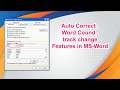 Autocorrect comment track change  word count  features in ms word