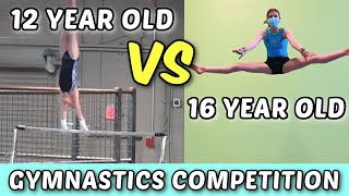 12 Year Old VS 16 Year Old Gymnast Gymnastics Challenge ft. Buttercup | Bethany G