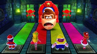 Mario Party 10 Minigames  Santa Mario Vs Peach Vs Wario Vs Daisy (Hardest Difficulty)