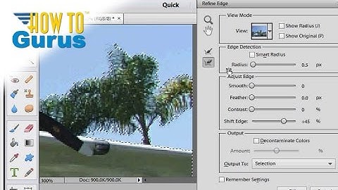 How to use the Adobe Photoshop Elements Refine Edge Tool - 11 12 13 14 15 Tutorial