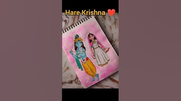 Cute radha Krishna ji drawing 😍❤️ #shorts #shortvideo #shortsfeed #radhakrishna