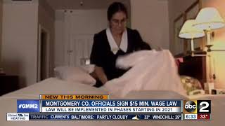 Montgomery Co. signs $15 minimum wage bill into law