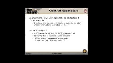 807th G3 Boot Camp: 68W ASI Conversion and 68W MOS Sustainment