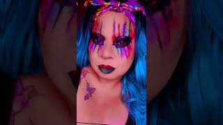 Chaotic water color makeup Looks with the Beautiful RTC GLAMS #makeup #inkblot