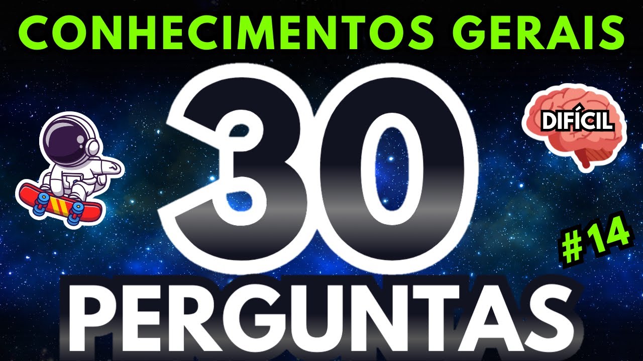 🔴 Quiz Conhecimentos Gerais 17 - São 20 Perguntas de Concursos e