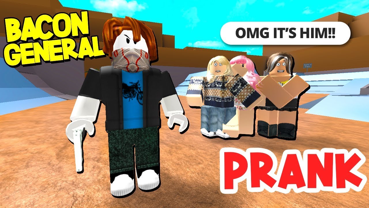 Trolling Roblox As The Bacon General The Last Guest Prank - trolling people on roblox naked prank youtube