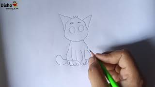 how to simply draw a cat ??? step by step guide video.