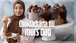MARSIPANTÅRTA MED CHOKLAD - MORS DAG TÅRTA