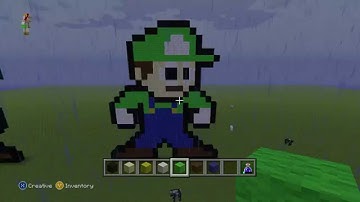 Minecraft Tutorial: How to  Make luigi 8bit