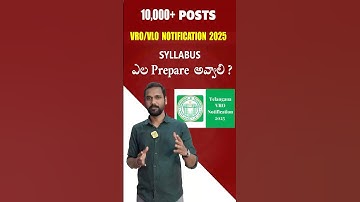 VRO notification 2025, Syllabus, Preparation tips |  Satavahana Institute #vronotification2025