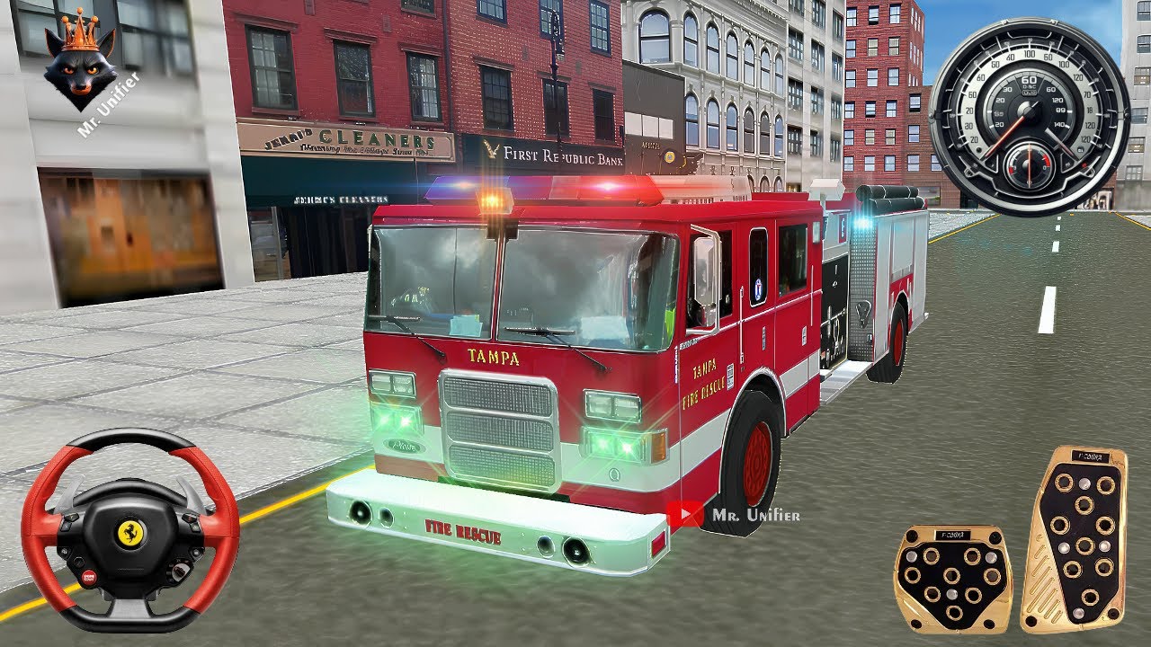 Real Fireman Engine Real Fireman's Fire Truck Squad Mission Simulator - Firefighter Truck ...