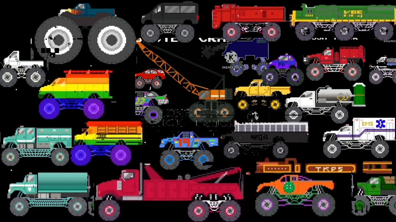 The kids picture show HD MONSTER VEHICLES 9 AND ALMOST THERE IN HALLOWEEN PARTY