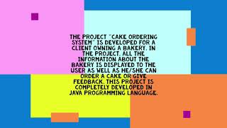 Cake Ordering System