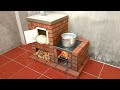 How to make a wood stove and oven from bricks and cement