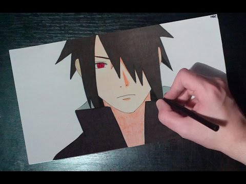 Speed Drawing Sasuke Uchiha From Naruto Shippuden Episode 487