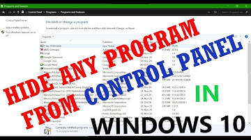 How to hide any app or game from control panel | Without Uninstalling | ~PART 1
