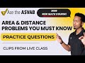 ASVAB Arithmetic Reasoning: Area & Distance Word Problems Explained Step-by-Step
