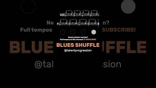 Blues Shuffle │ Drum Tutorial │ Sheet Music + Play-Along | 120 BPM  #Shorts