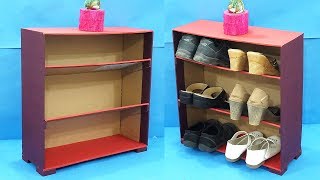 Make Shoe Rack from Waste Cardboard | DIY Shoe Rack | Best Out of Waste Cardboard Shoe Rack