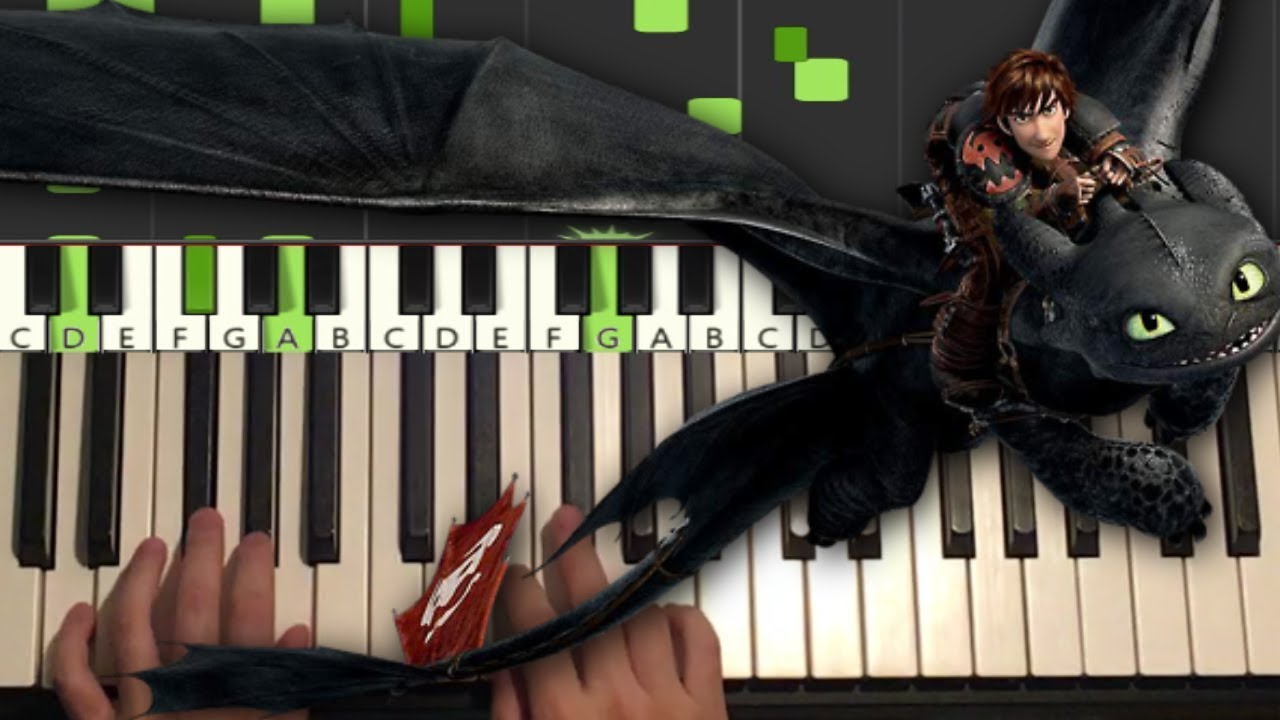 How To Train Your Dragon - Flying Theme (Piano Tutorial Lesson)
