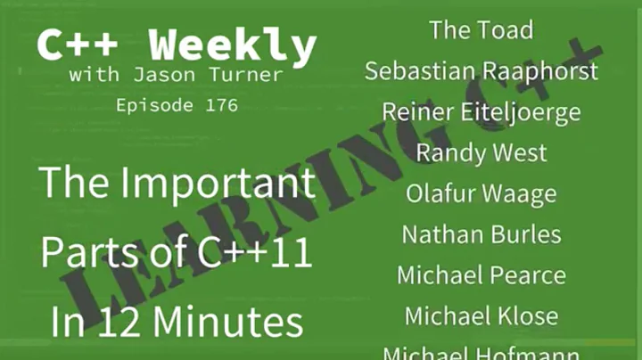 C++ Weekly - Ep 176 - Important Parts of C++11 in 12 Minutes