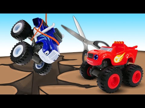 Course de Blaze et les Monster Machines. Fantôme sur le circuit! Vidéo avec voitures pour garçons.