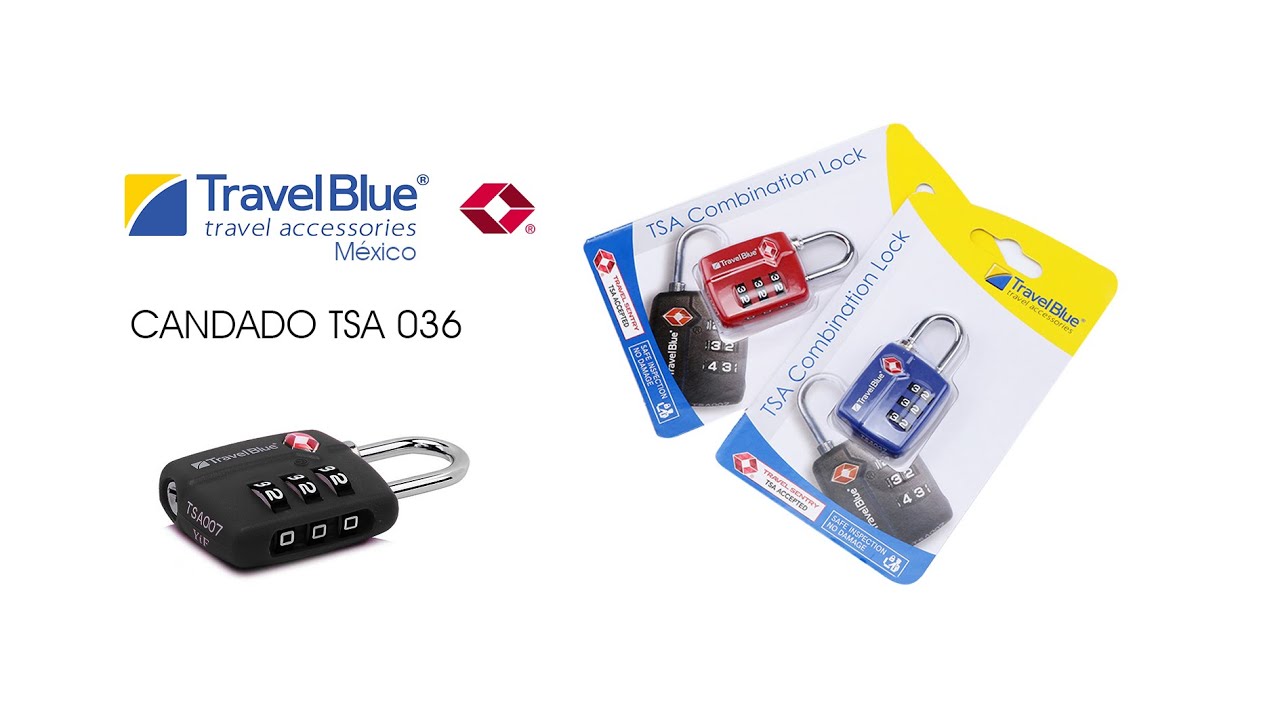 Cómo cambiar la contraseña de tu candado TSA Travel blue - YouTube