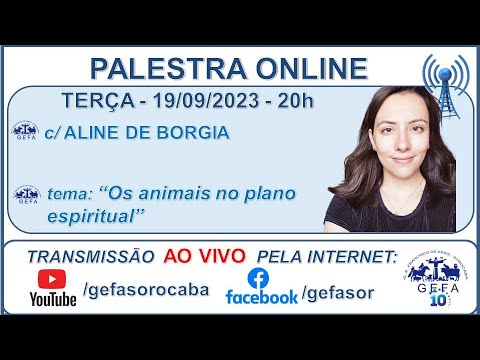 Assista: Palestra Online - c/ ALINE DE BORGIA (19/09/2023)