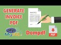 Generate PDF Invoice Using PHP, MySQL and Dompdf Library