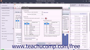 Sage 50 2018 Tutorial The Cash Flow Manager Sage Training