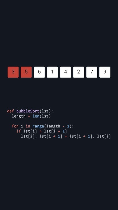Bubble Sort Explained in Python - YouTube