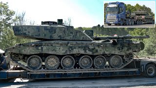 Lots of battle tanks and armoury transported to Europe for NATO exercise