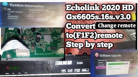 Echolink 2020 HDGx6605s.16s.v3.0Convert to(F1F2)remote Step by step ..September 28, 2023