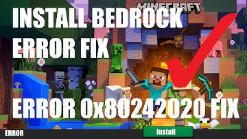 How to install Minecraft Bedrock! Bedrock error install fix! Fixes error 0x80242020!
