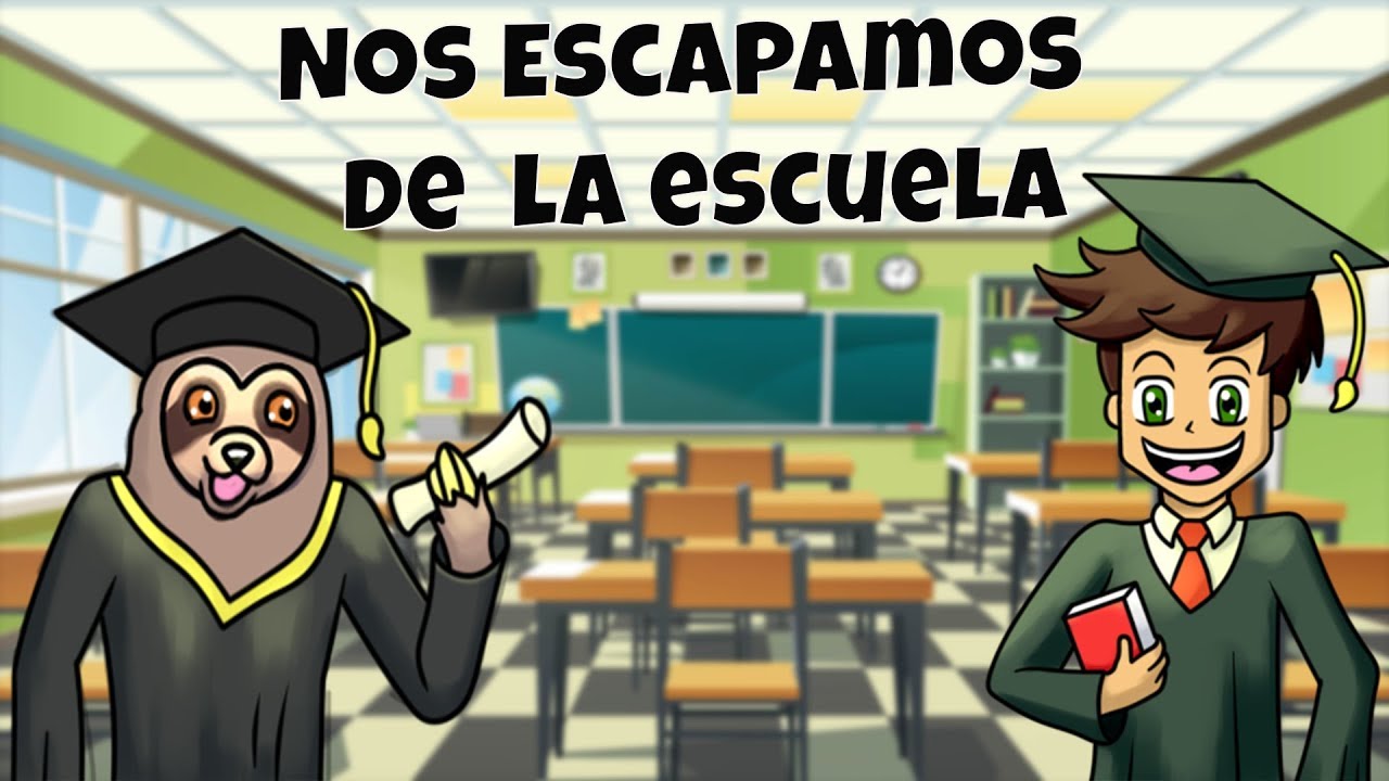 Nos Escapamos De La Escuela Sin Que Nos Vean Augus Youtube - escapamos de la clase mas aburrida obby escuela roblox