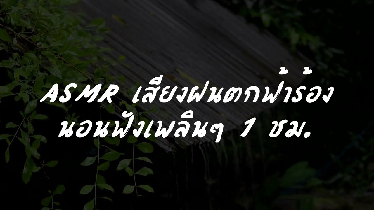 เสียงฝนตกฟ้าร้องนอนฟังเพลินๆ 1 ชม. - ASMR