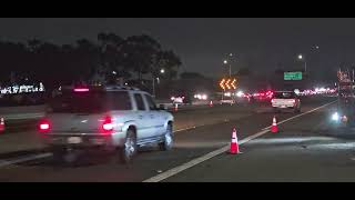 8/14/25 set-up.  Closed sb805 off-ramp to wb Balboa. 
