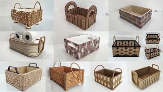 10 Storage Organizer Racks from Waste Materials  Storage Basket Ideas Craft Ideas #54