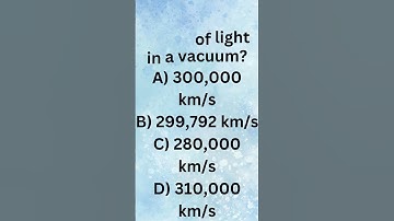 What is the speed of light in a vacuum