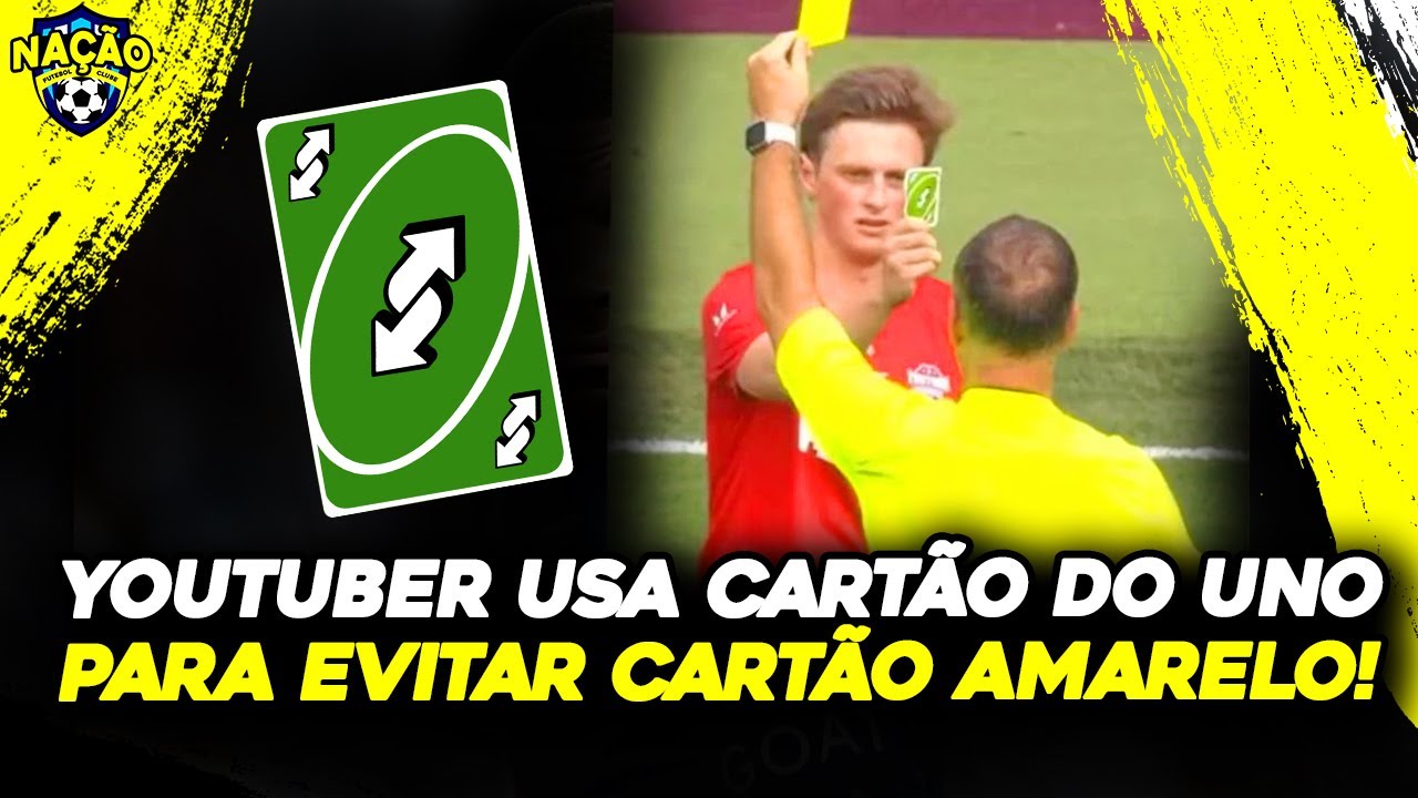 R RECEBE CARTÃO AMARELO EM JOGO E USA CARTÃO REVERSE DE UNO PARA  REVERTER SUA SITUAÇÃO! 🤣🤣🤣 