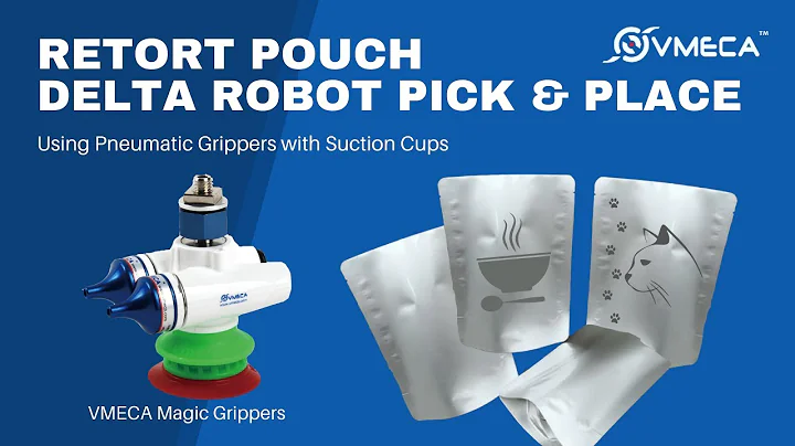 Packaging | 500g Liquid Pouch Pick&Place with Delta Robots and Pneumatic EOAT | (Magic Grippers)