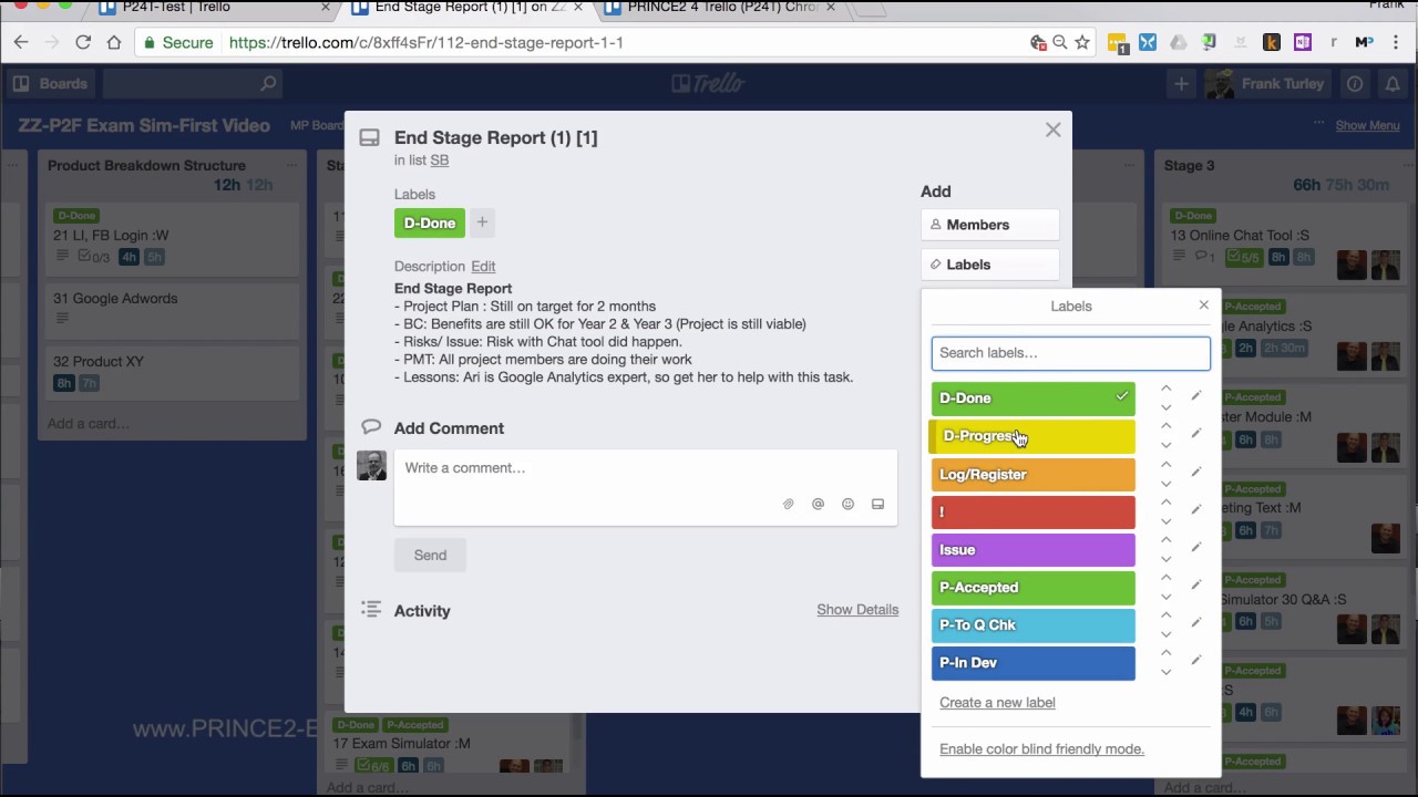 PM tools] PM for Trello Chrome extension - running a PRINCE2