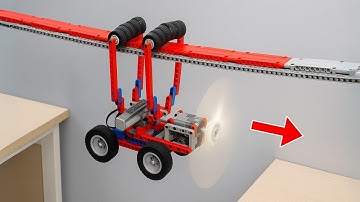 Making LEGO Car with Spinning Propeller on Hanging Rail | Smart Lego